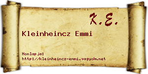 Kleinheincz Emmi névjegykártya